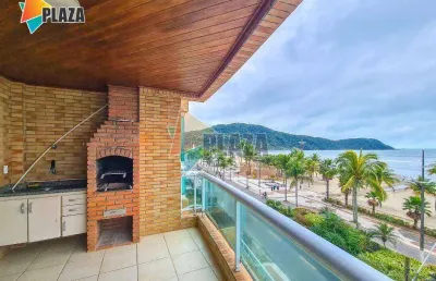 Apartamento mobiliado 3 dormitórios com 1 suíte para alugar, 110 m² por r$ 7.780/mês - canto do forte - praia grande/sp