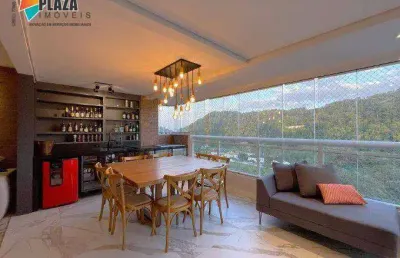 Apartamento com 3 dormitórios para alugar, 162 m² por r$ 14.900,00/mês - canto do forte - praia grande/sp