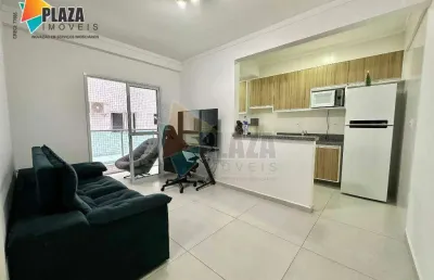 Apartamento com 1 dormitório para alugar, 44 m² por r$ 2.800,00/mês - canto do forte - praia grande/sp