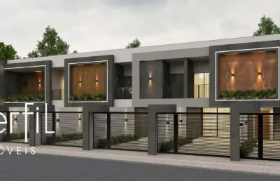 Sobrado geminado em construção a venda com três quartos sendo uma suíte no bairro bom retiro - joinville/ sc