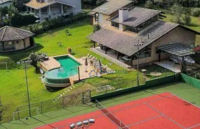 Mansão de alto padrão à venda em condomínio fechado na represa de piracaia – 5 suítes, vista panorâmica e lazer completo