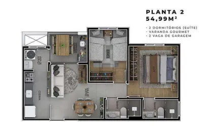 Apartamento com 2 dormitórios à venda, 54 m² por r$ 400.000,00 - parque campolim - sorocaba/sp