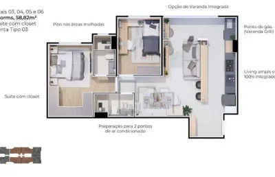 Apartamento à venda, 58 m² por r$ 353.000,00 - jardim são carlos - sorocaba/sp