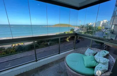 Apartamento 3 quartos sendo 1 suíte , 130m² , 2 vagas, frente praia de peracanga - enseada azul - guarapari-es