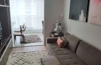 Apartamento studio mobiliado campo belo 35m2 1 vaga, proximo a congonhas - fora da rota - são paulo