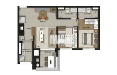 Apartamento no belém com 2 dormitórios sendo 1 suíte, 1 vaga, 64 m²