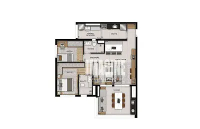 Apartamento no belém com 3 dormitórios sendo 1 suíte, 1 vaga, 90 m²