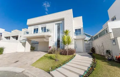 Casa em condomínio fechado com 4 quartos à venda na rua carlos benato, 640, são braz, curitiba por r$ 2.950.000