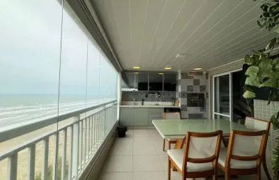 Apartamento á venda frente para o mar, alto padrão na aviação praia grande/sp