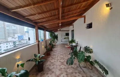 Cobertura com 4 dormitórios à venda, 219 m² por r$ 1.200.000,00 - aviação - praia grande/sp