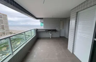 Apartamento com 2 quartos, frente mar no caiçara - praia grande/sp
