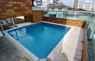 Apartamento com 2 quartos na ocian, praia grande - sp
