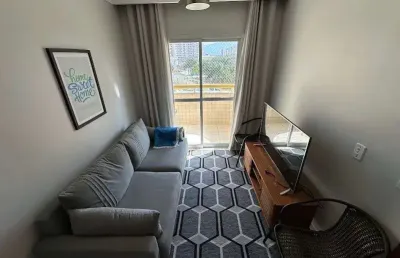 Apartamento com 1 dormitório à venda, 43 m² - vilamar - praia grande/sp