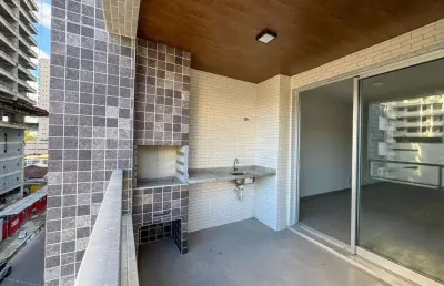 Apartamento novo com 2 suítes, home office e terraço gourmet no canto do forte – praia grande