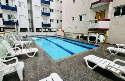 Apartamento com 1 dormitório para alugar, 45 m² por r$ 2.000,01/mês - mirim - praia grande/sp