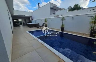 Casa térrea de alto padrão com 3 suítes e lazer completo no condomínio villa suíça, indaiatuba