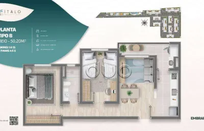 Apartamento com 2 dormitórios à venda, 50 m² por r$ 220.000,00 - potiguar - piracicaba/sp