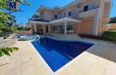 Casa com 4 dormitórios (suítes) para alugar, 439 m² por r$ 15.000/mês - alphaville - campinas/sp