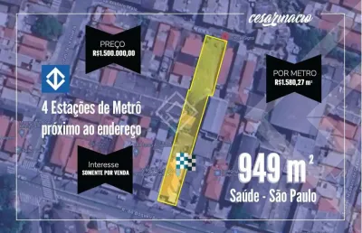 Terreno à venda na saúde - 949,2 m²  zm  -  são paulo - sp