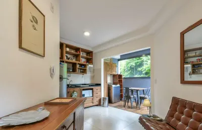 Apartamento garden para venda em pinheiros com 1 quarto, 47m²