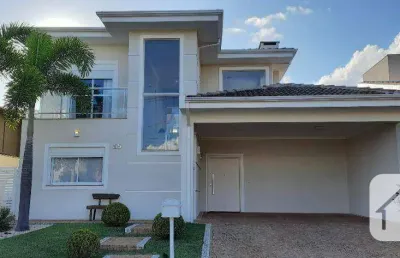 Bela casa em residencial privilegiado, com 3 suítes, 311 m2, por r$ 1.880.000, no condomínio ville de france - itatiba/sp