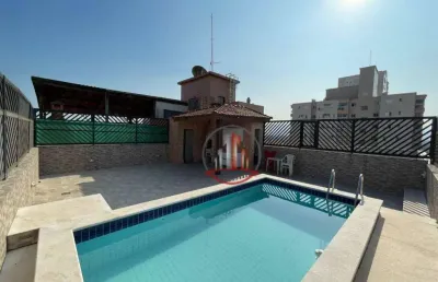 Cobertura com 3 dormitórios à venda, 216 m² por r$ 990.000 - tupi - praia grande/sp
