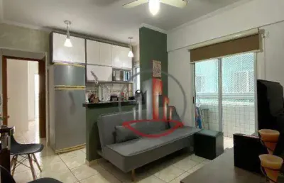 Apartamento com 1 dormitório, lazer completo, à venda, 37 m² por r$ 270.000 - boqueirão - praia grande/sp