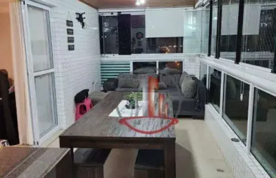 Apartamento com 3 dormitórios à venda, 142 m² por r$ 905.000,00 - vila assunção - praia grande/sp