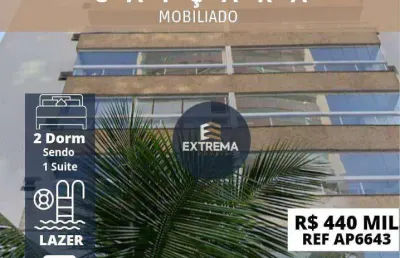Apartamento com vista para o mar de 2 dormitórios sendo 1 suite  à venda por r$ 440.000,00 - caiçara - praia grande/sp