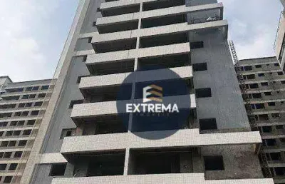 Apartamento novo vista para o mar , 50m da praia com 1 dormitório à venda, por r$ 339.000 - caiçara - praia grande/sp