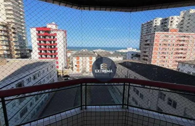 Apartamento com  vista para o mar  com 1 dormitório à venda, por r$ 330.000 - tupi - praia grande/sp