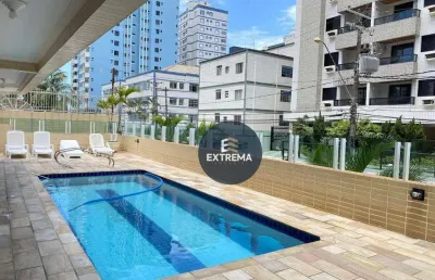 Apartamento  mobiliado com 2 dormitórios sendo 1 suite à venda, 88 m² por r$ 380.000 - tupi - praia grande/sp