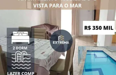 Apartamento mobiliado  com 2 dormitórios à venda, 65 m² por r$ 350.000 - mirim - praia grande/sp