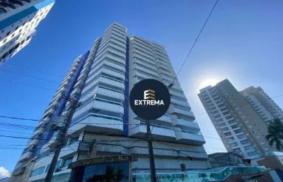 Oportunidade na praia grande: 1 dormitório pé na areia, semi mobiliado