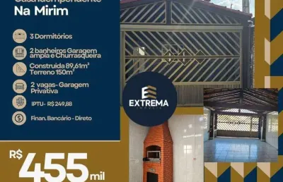 Casa com 3 dormitórios à venda, 89 m² por r$ 455.000,00 - mirim - praia grande/sp