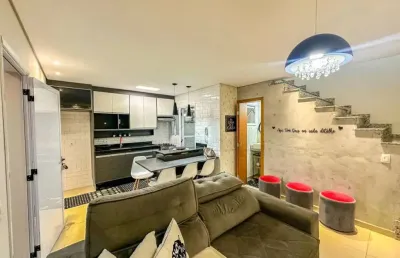 Sobrado com 2 dormitórios á venda, 97 m² na vila humaitá - santo andré/sp