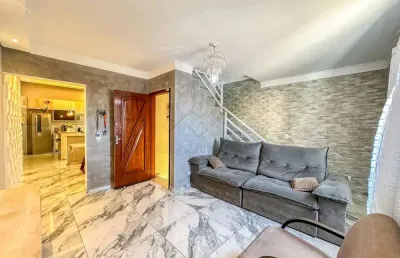 Sobrado com 03 dormitórios à venda, 156 m² no parque das nações - santo andré/sp