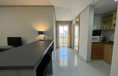 Flat com 1 dormitório para alugar, 44 m² por r$ 3.456,50/mês - centro - santo andré/sp