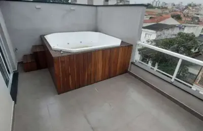 Cobertura com 3 dormitórios à venda, 110 m² por r$ 670.000,00 - vila scarpelli - santo andré/sp