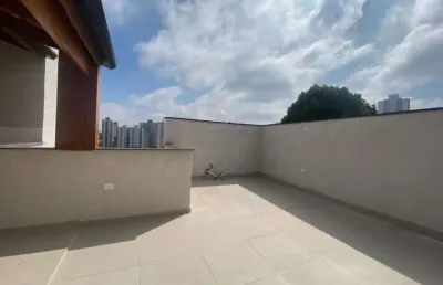 Cobertura com elevador de 2 dormitórios para alugar, 92 m² por r$ 2.835/mês - vila scarpelli - santo andré/sp