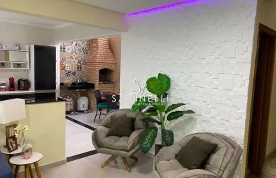 Sobrado com 3 dormitórios à venda, 182 m² por r$ 990.000,00 - vila pires - santo andré/sp