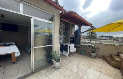 Sobrado à venda em duque de caxias, vila são luís, com 2 quartos, com 116.85 m²