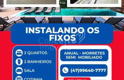 Locação anual semi mobiliado  2 quartos - lazer compl r$3950