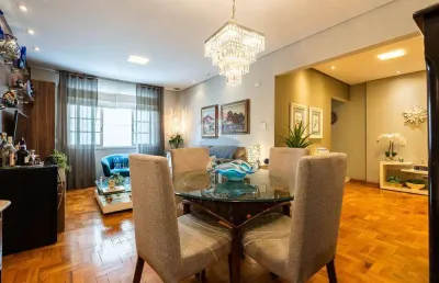 Apartamento reformado em higienópolis/santa cecília com 96m2, 2 quartos, varanda, lavabo, ar condicionado