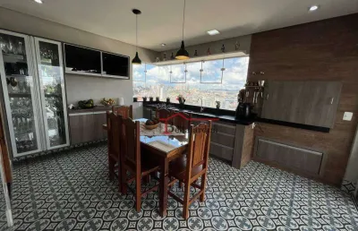 Cobertura com 4 dormitórios à venda, 192 m² - bairro vila valparaíso - santo andré/sp