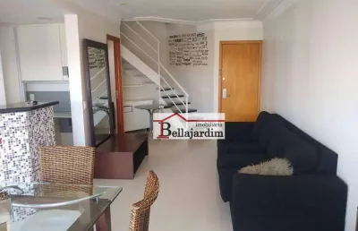 Cobertura com 1 dormitório para alugar, 130 m² - bairro jardim - santo andré/sp