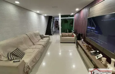 Sobrado com 3 dormitórios à venda, 203 m² - vila assunção - santo andré/sp