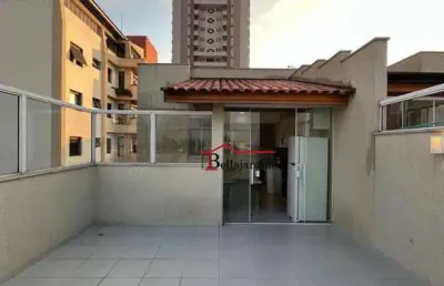 Cobertura com 2 dormitórios à venda, 89 m² - bairro campestre - santo andré/sp