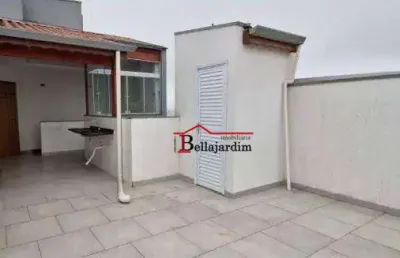 Cobertura com 2 dormitórios, 90 m² - venda ou aluguel - vila humaitá - santo andré/sp