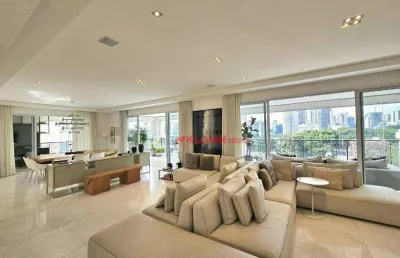 Belíssimo apartamento de 4 suítes com 5 vagas + depósito privativo - 400m² de área útil com varanda gourmet - edifício com lazer - fora de rota